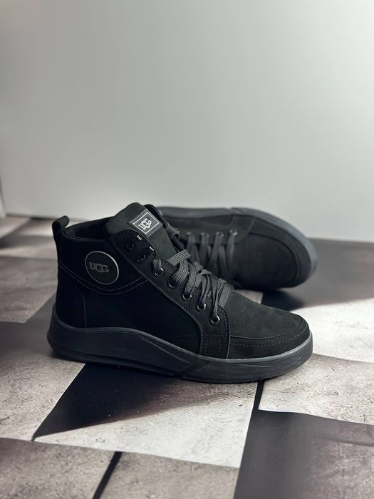 Мужские зимние ботинки UGG натуральная замша и мех угг