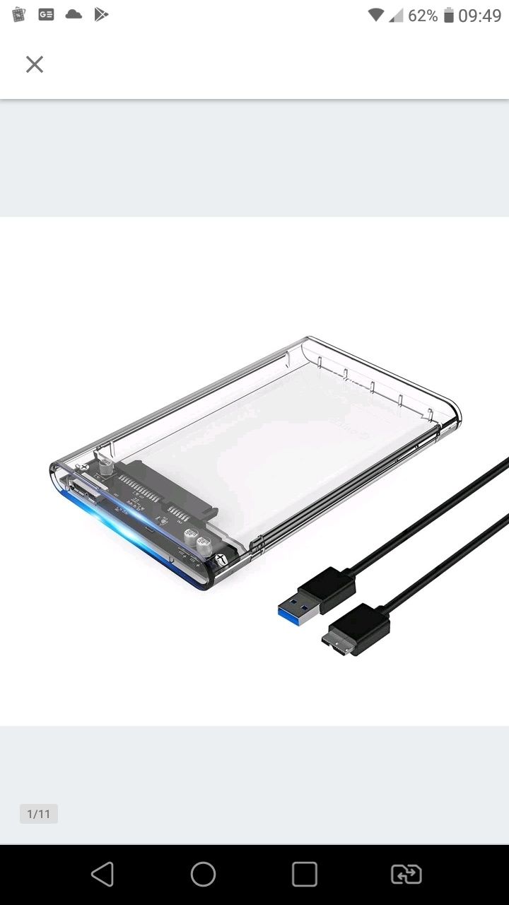 Obudowa  do dysku 2,5'' KIESZEŃ HDD SATA USB 3.0