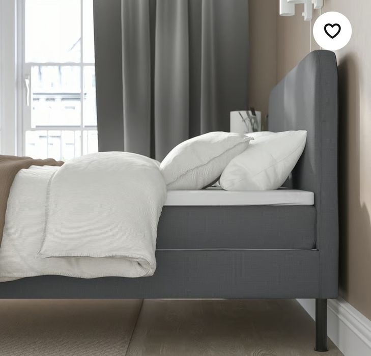 Nowe łóżko kontynentalne Ikea z wymiennym pokryciem BLÅFJÄLLET 160x200