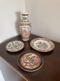 porcelana , wazon , talerze