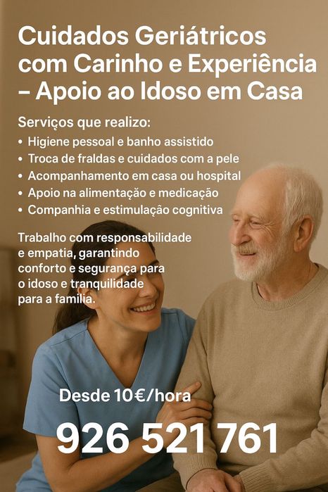 Cuidados C&A, acompanhamento ao idoso. Banhos a domicilios.