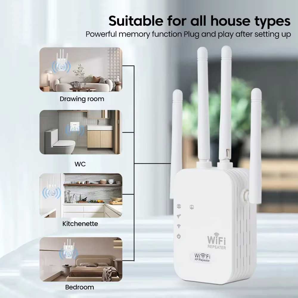 Repetidor e AP WIFI 2.4Ghz até 300mbps