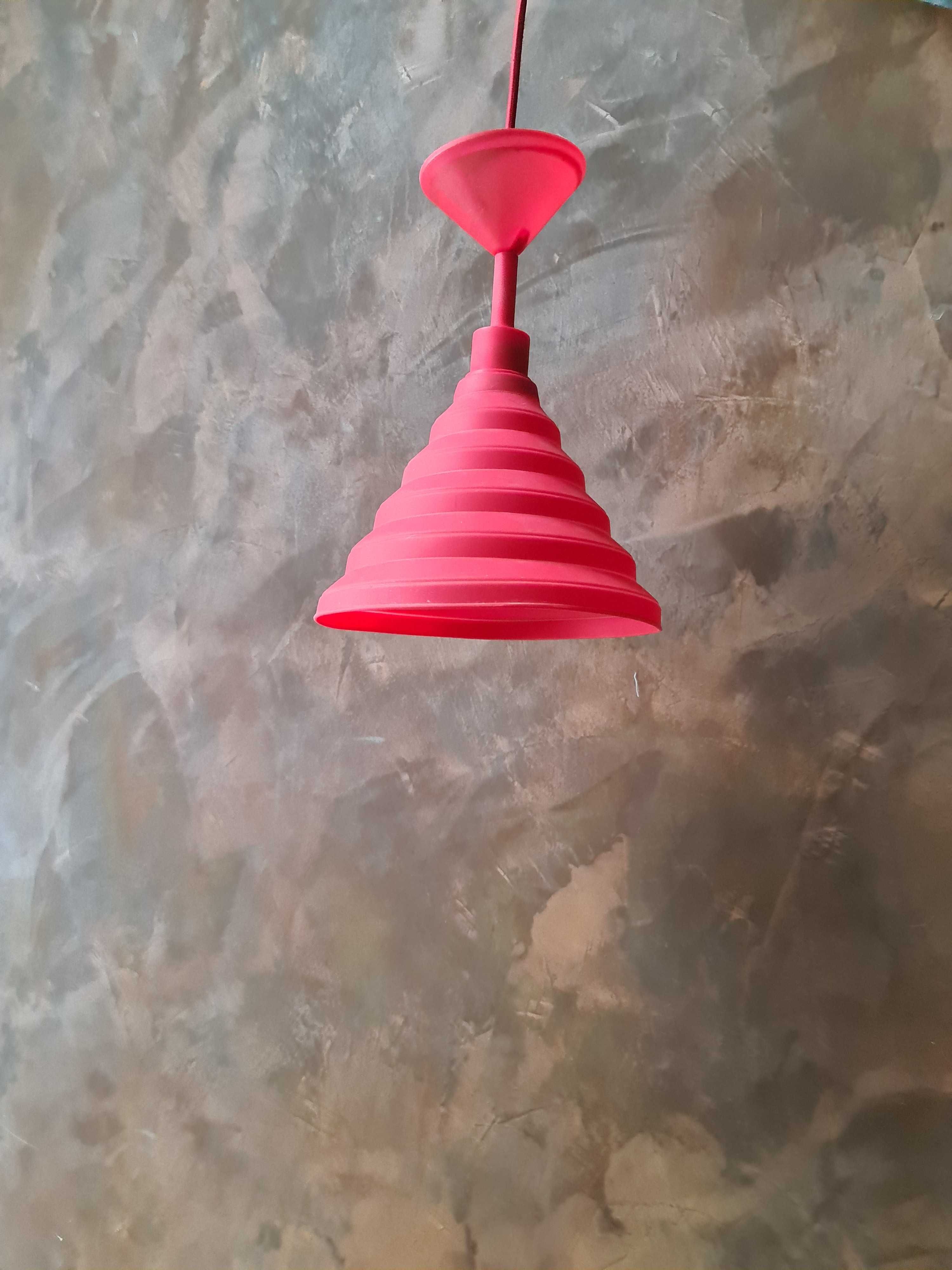 Lampy wiszące , żyrandole - czerwone 2 sztuki.