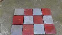 Stare 120 lat plytki podlogowe ceramiczne sygnowane K" mam 1m2