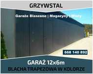 Garaż Blaszany |Wiata |Hala|Magazyn Rolniczy|Blaszak - GRZYWSTAL