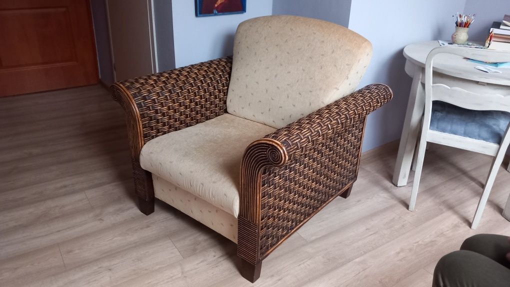 Fotel rattan (wiklina)