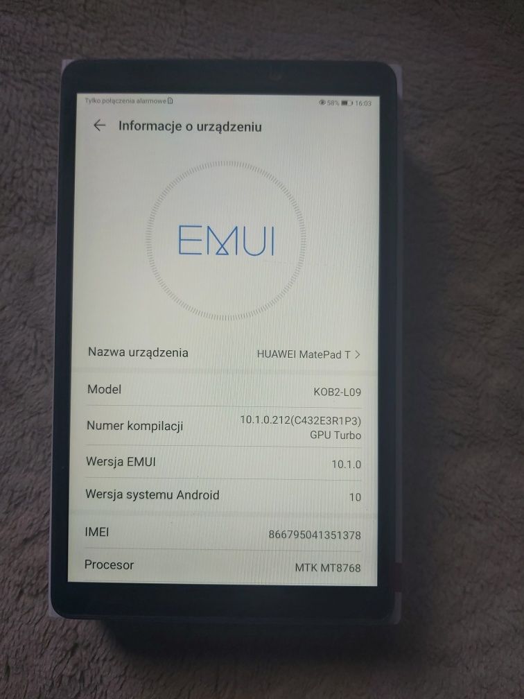 Tablet Huawei MatePad T