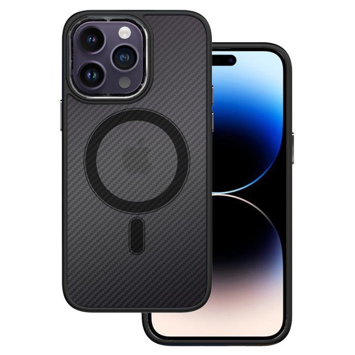 Tel Protect Magnetic Carbon Case Do Iphone 15 Pro Czarny