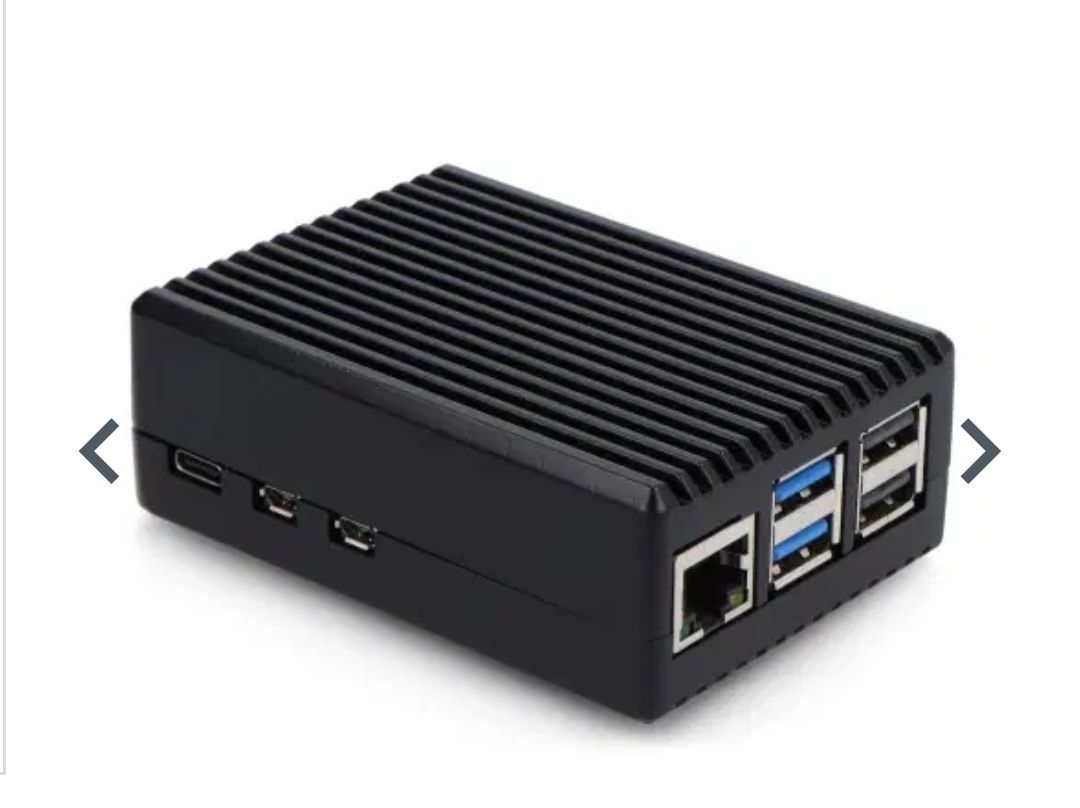 Obudowa do Raspberry Pi 5 czarna pasywne chłodzenie plus zasilacz