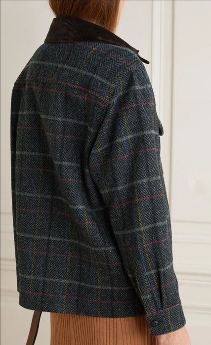 Вовняний жакет Blaze Milano в клітинку піджак пальто вовна вельвет
