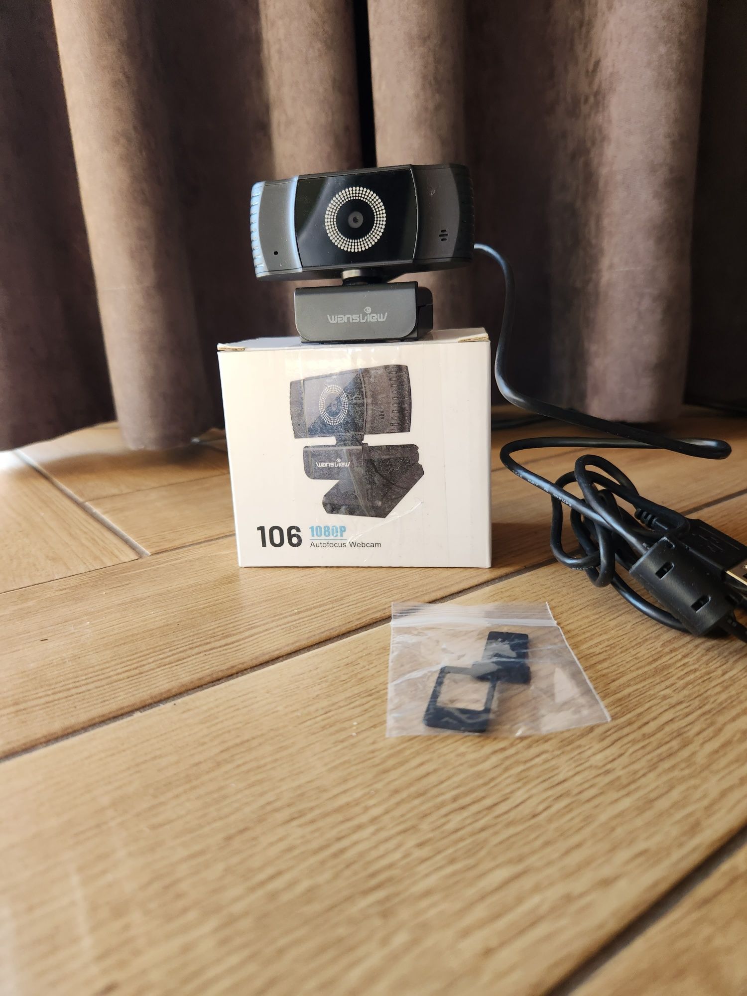 wansview Kamera internetowa, autofokus 1080P z mikrofonem i osłoną
