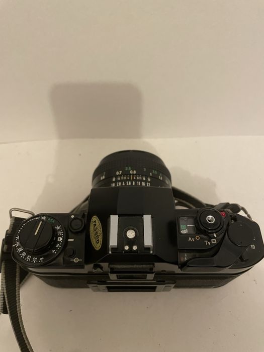 Canon A-1 com objetiva canon 50mm 1.8