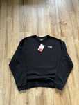Czarna bluza bez rękawa crewneck z nadrukiem pull&bear boxy rozmiar M