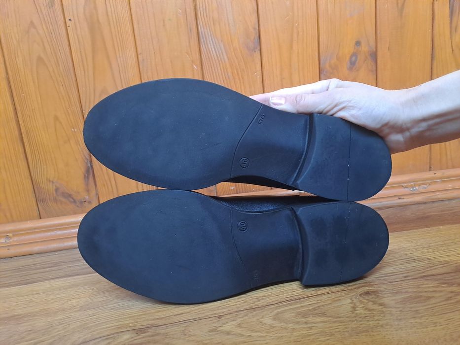 АКЦІЯ. Рр 40 MIDA фірмові шкіряні туфлі лофери на платформі