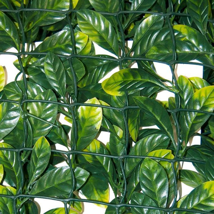 Żywopłot syntetyczny 3D z liści Photinia na siatce 150x 300  cm