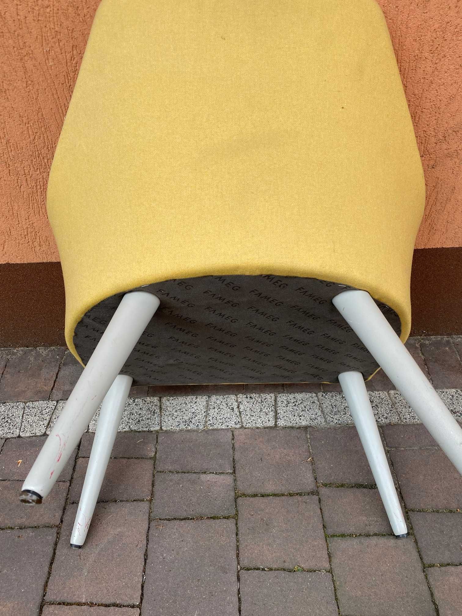 Fotele FAMEG - cena za 3 sztuki !  - żółte - DO WYCZYSZCZENIA