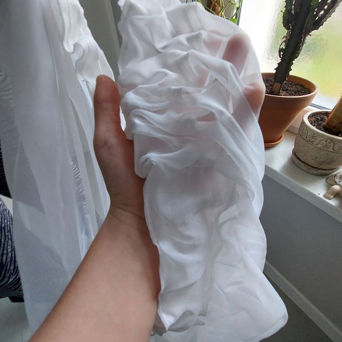 Firana woal biała 140 cm x 250 cm