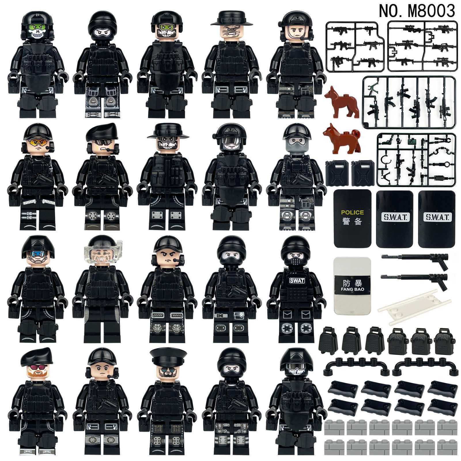 Фігурки конструктор спецназ військові поліція солдатики для лего