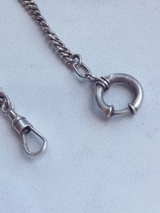 СЕРЕБРО!!! Цепочка карманных часов винтаж 84 (875) проба длина 33см