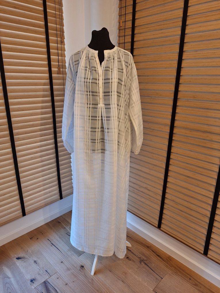 Birgitte Herskind, damska sukienka maxi, r. 34, oversize