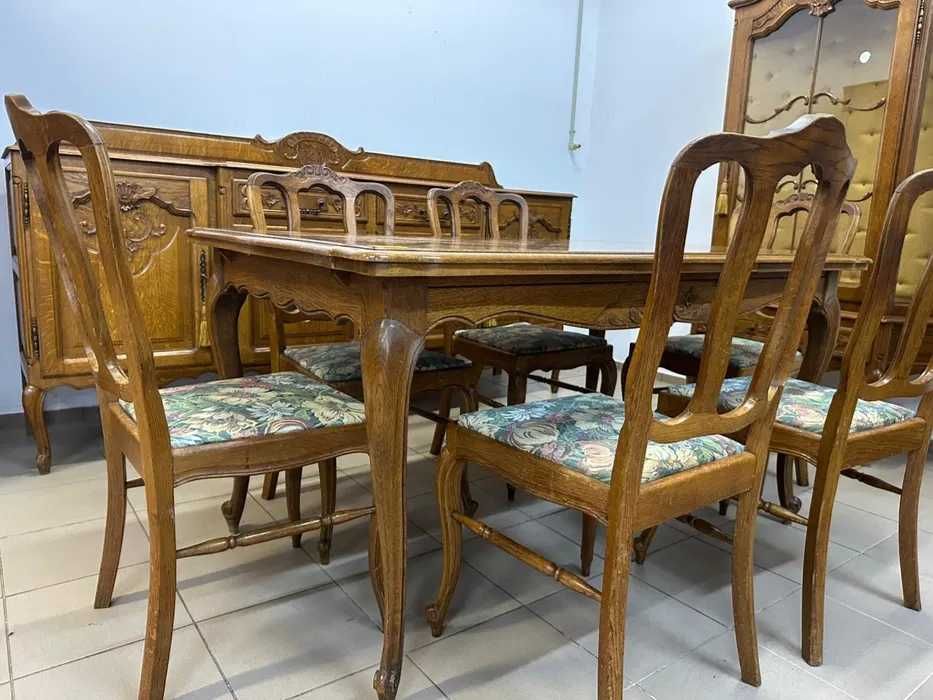 Stół wraz z krzesłami w stylu ludwikowskim. Transport cały kraj.