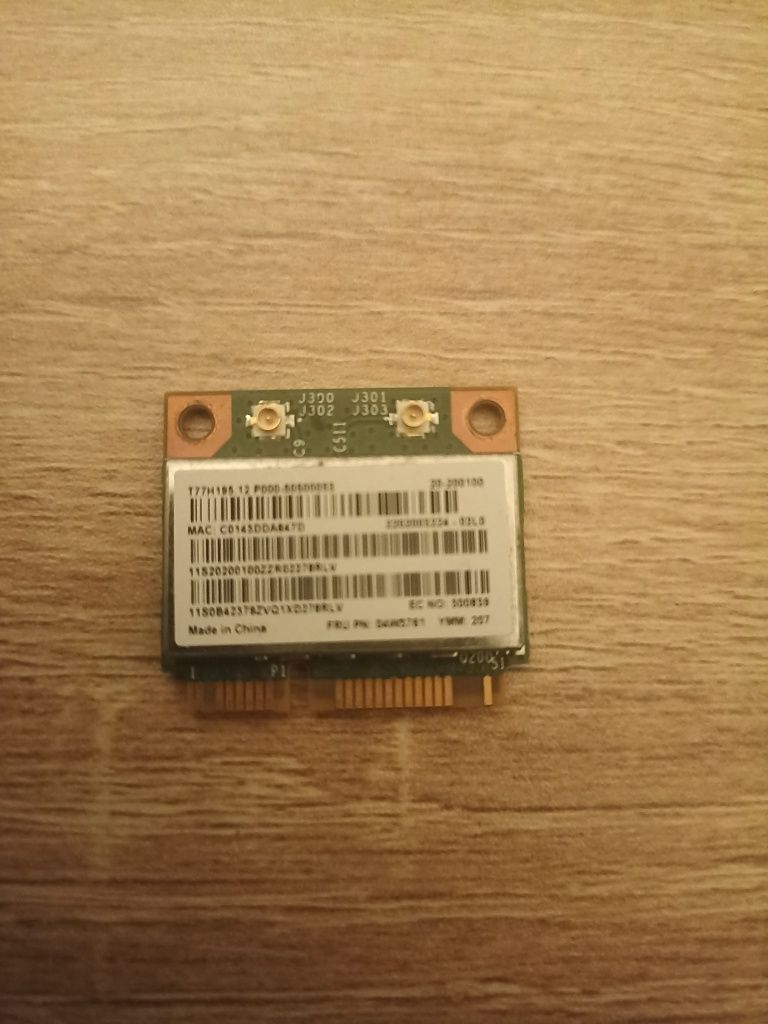 Karta WIFI do laptopa PCIe T77H185 04W3761