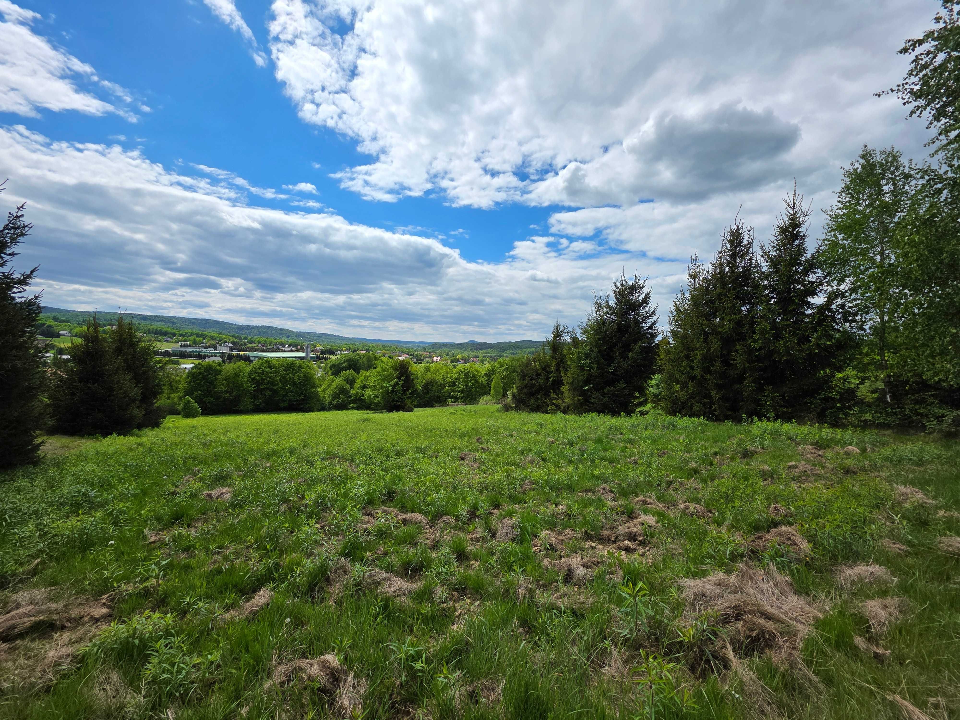 Widokowa działka w całości budowlana 17Ar/ Głogoczów/ 10km od Krakowa