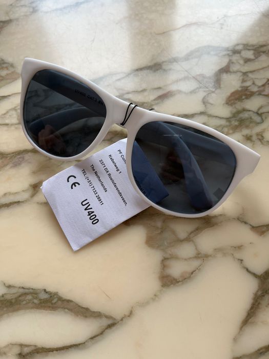 Okulary UV 400 białe oprawki unisex