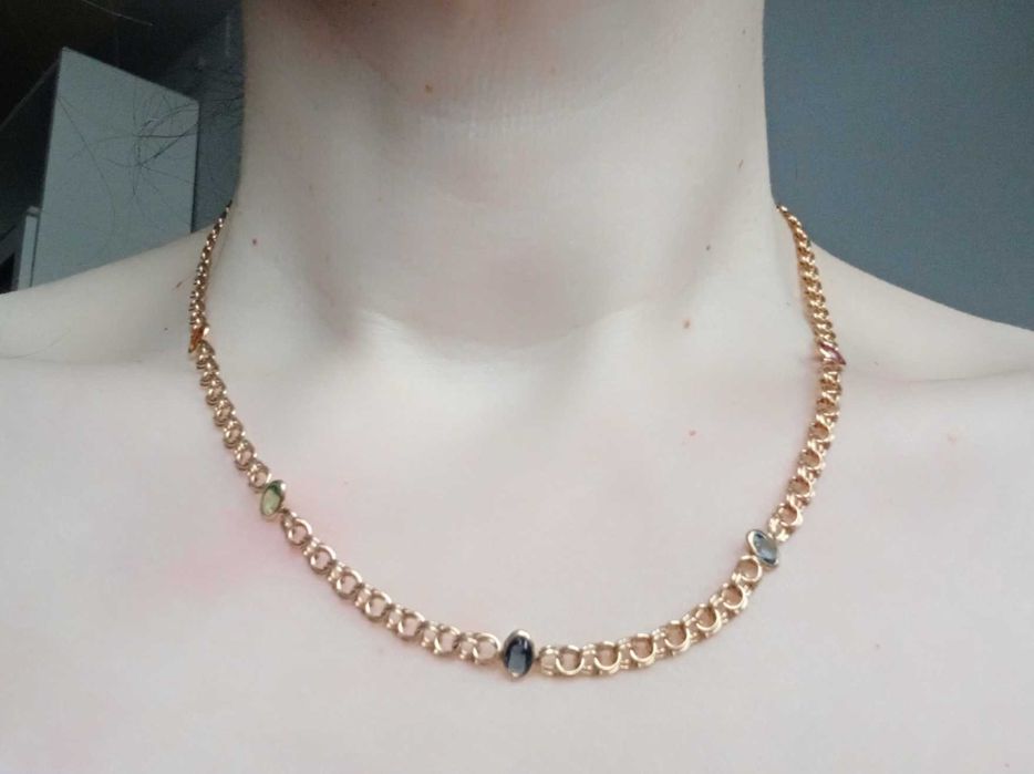 Вінтажне Кольє безель золотомісткий метал