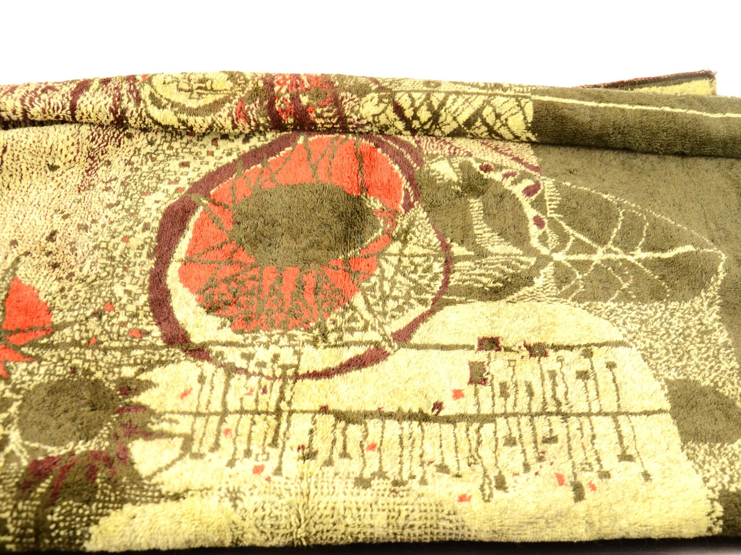 Gobelin Eriko Laszlo Pecsi Lakas Textil Vallalat Węgry lata 60te 175cm