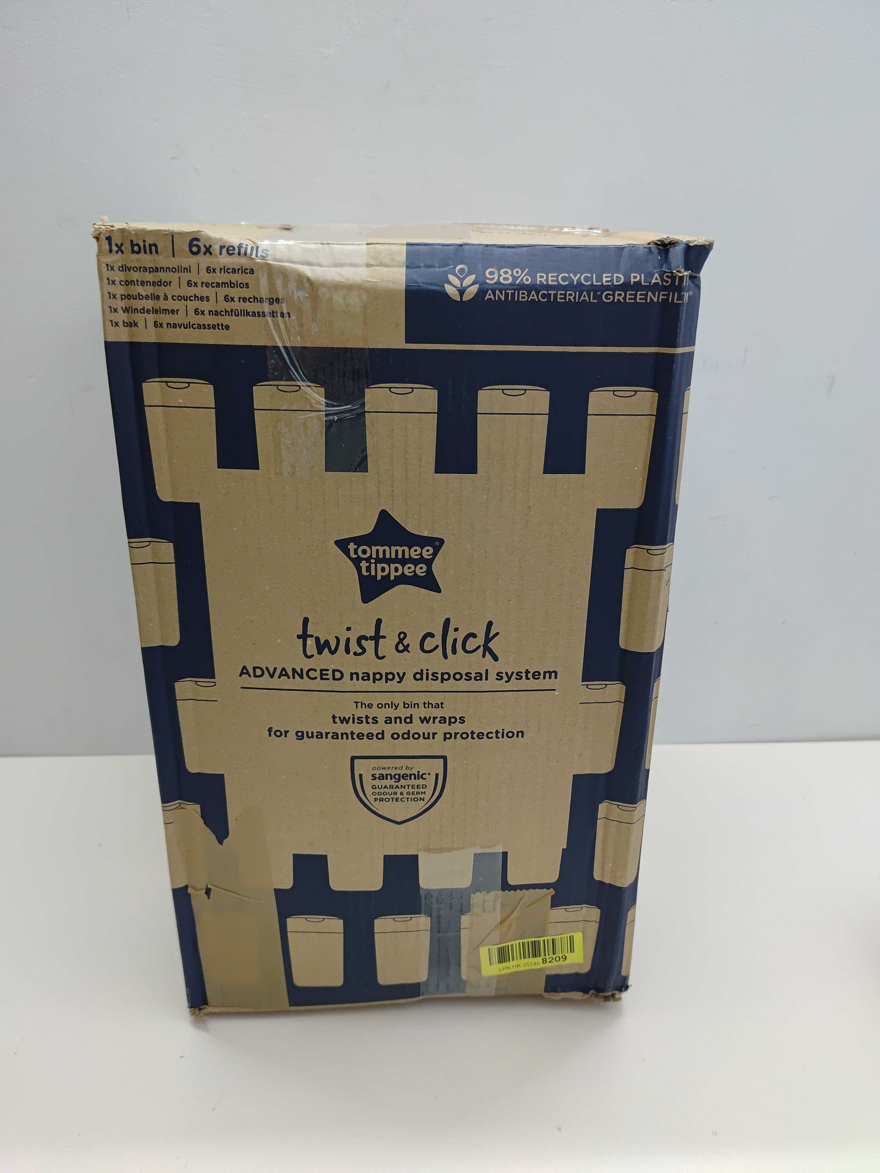 Kosz na pieluszki Tommee Tippee Twist and Click z 6 wkładami (B243)