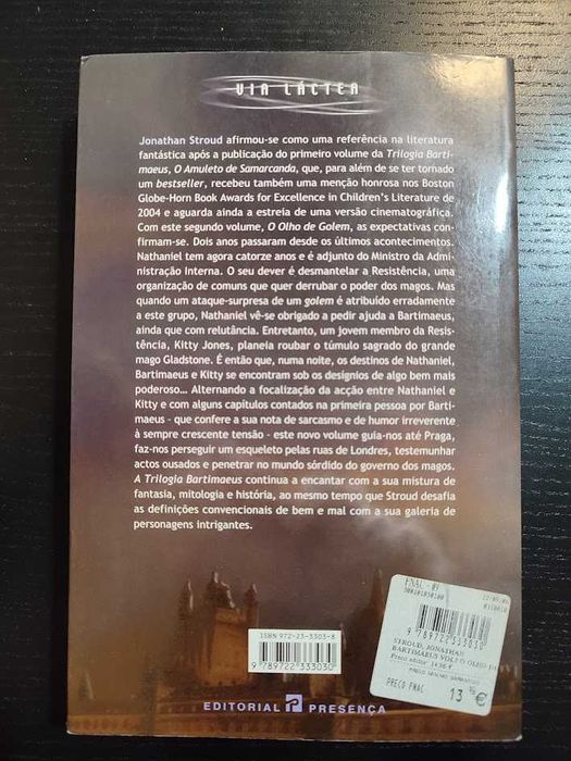 (Env. Incluído) O Olho de Golem de Jonathan Stroud