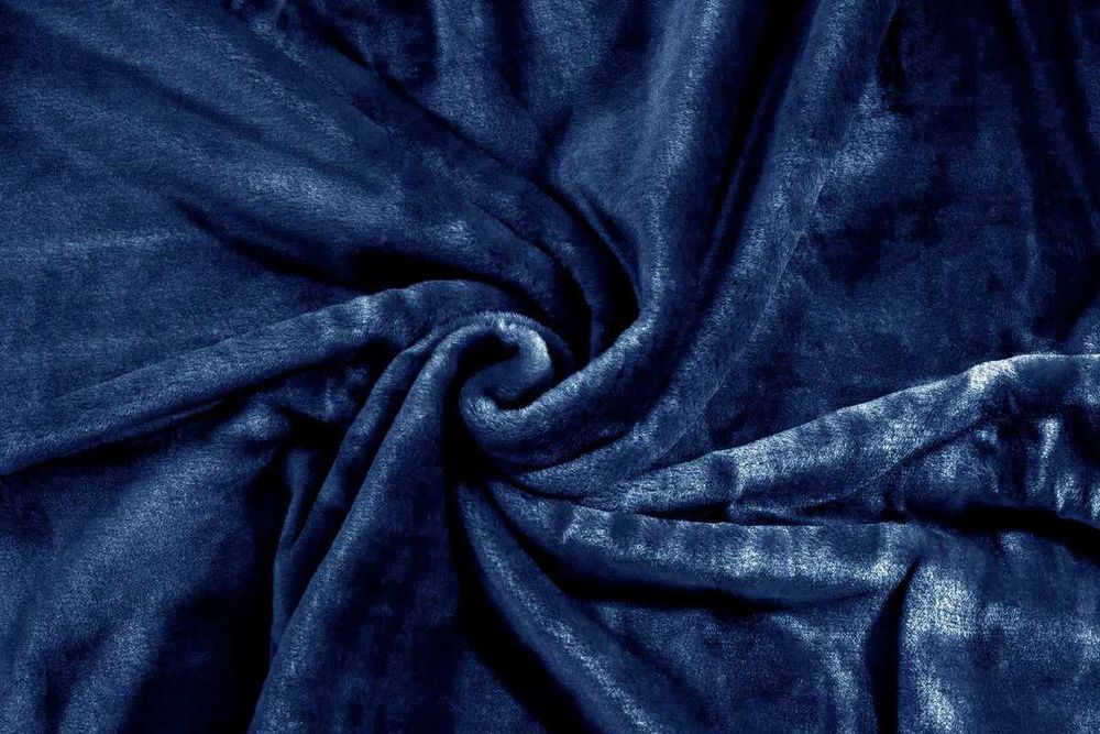 Koc Akrylowy Yasemin 200x220 cm, Gruby, Miękki, Ciepły, Niebieski