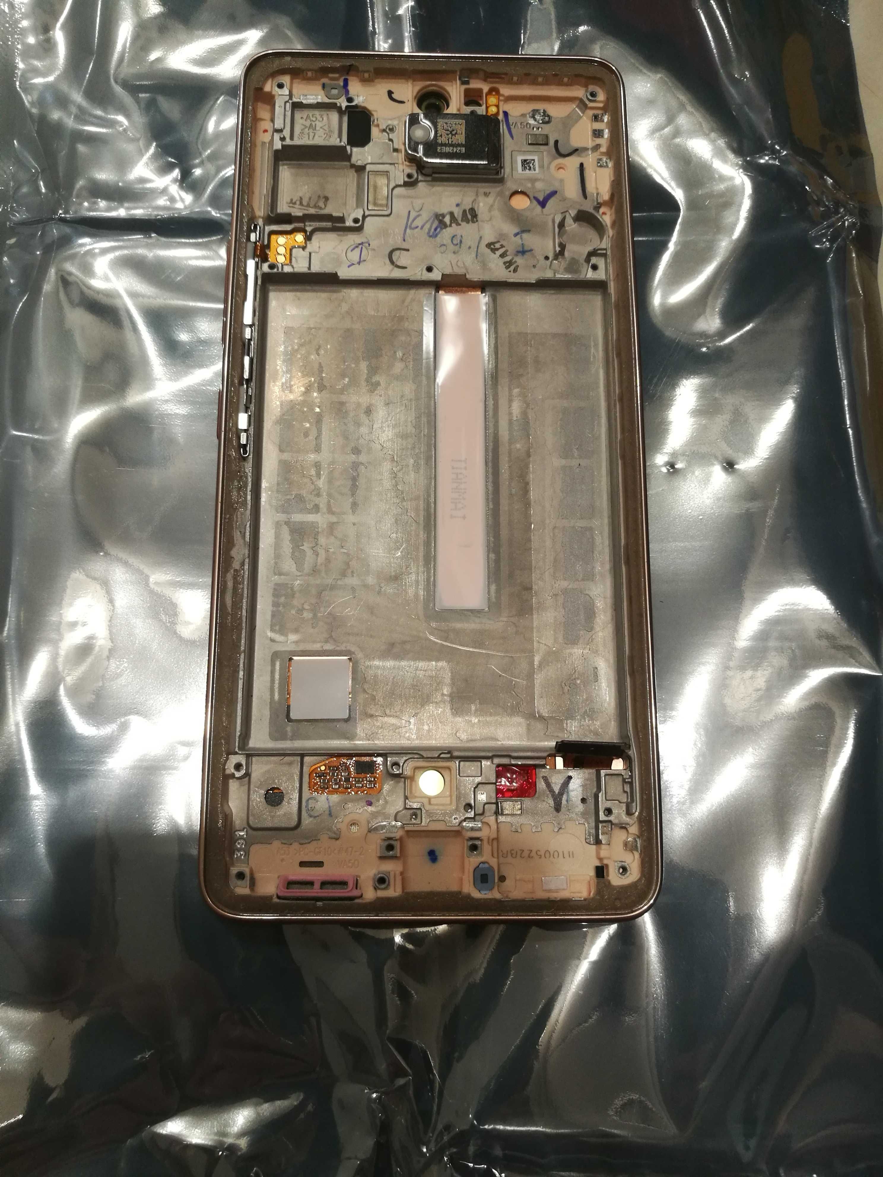 Дисплей Samsung A536 Galaxy A53 5G, з рамкою золотий, оригінал