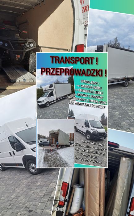 Przeprowadzki,transport !Wnosimy znosimy !Tańszej ekipy nie znajdziesz