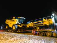 Transport maszyn rolniczych, budowlanych, ponadgabarytowy, laweta