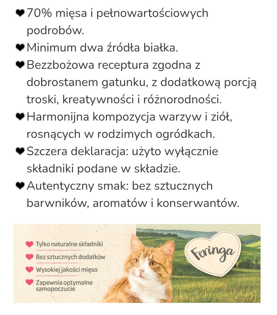 24x400g Feringa Classic INDYK ŁOSOŚ dla kota 
Wysokiej jakości karma m