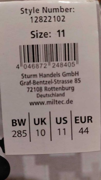 Тактичні берці Mil - Tec 44 розмір