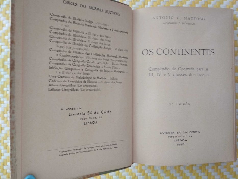 OS CONTINENTES 
Compêndio de Geografia para ao III IV e V