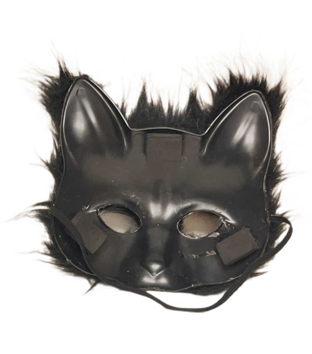 Маска кішки лиси для квадробіки карнавальна Чорна
