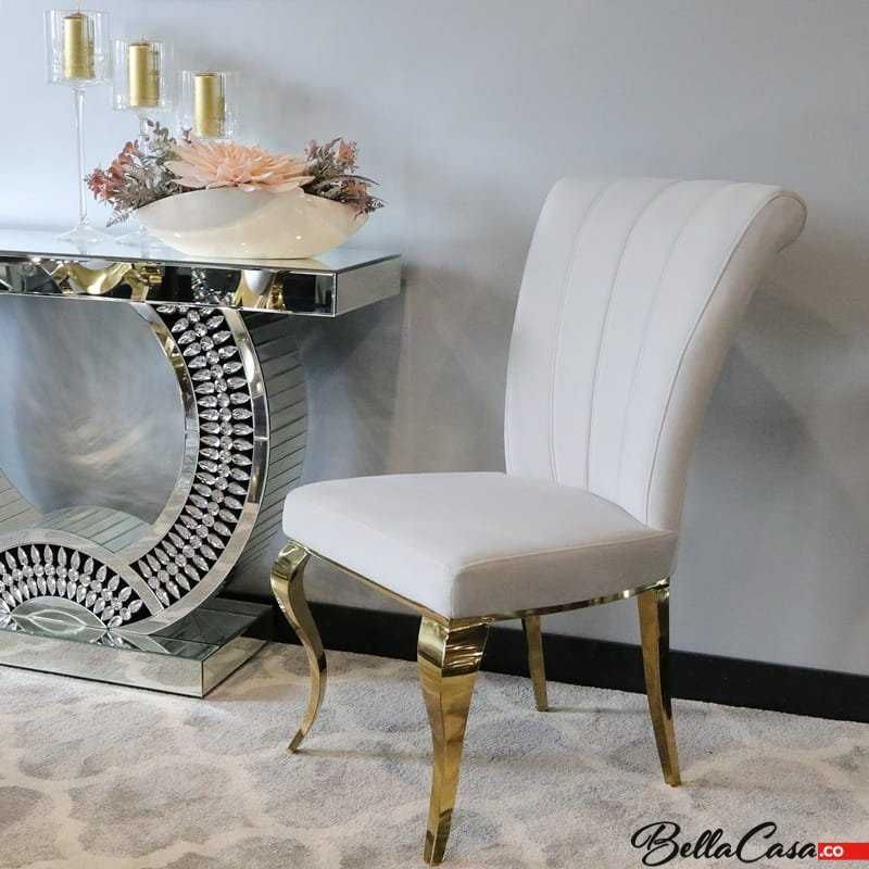 Krzesła glamour Złote Livio Różne Kolory Do jadalni salonu