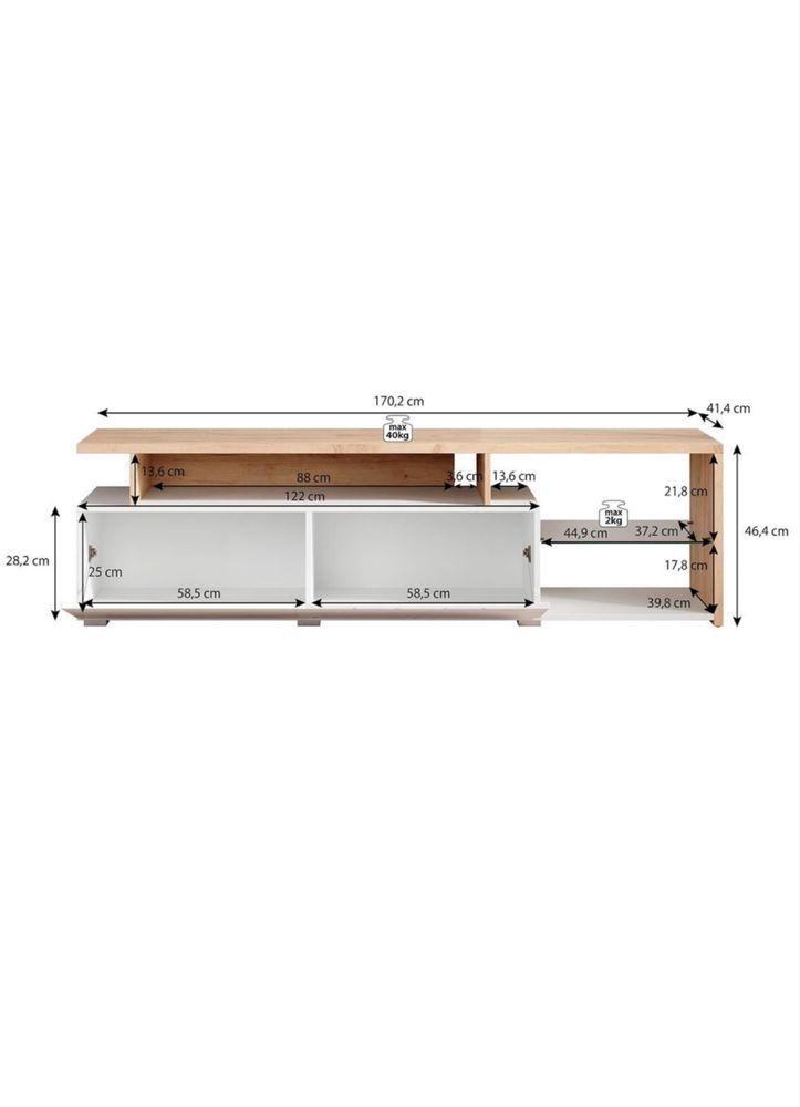 Movel de tv branco