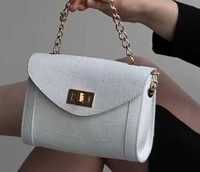 Белая женская сумка сумочка біла жіноча небольшая стильная тренд