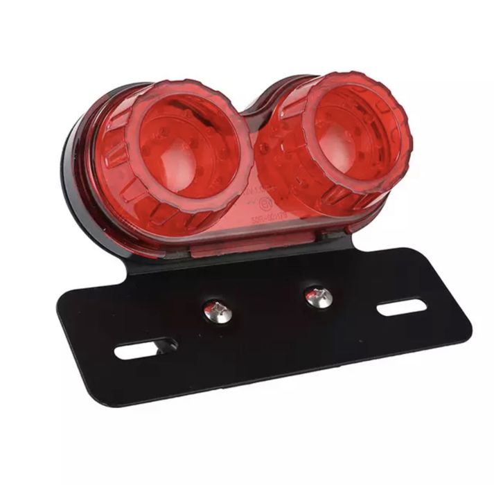 Farolim traseiro duplo LED com sinal de pisca cafe racer
