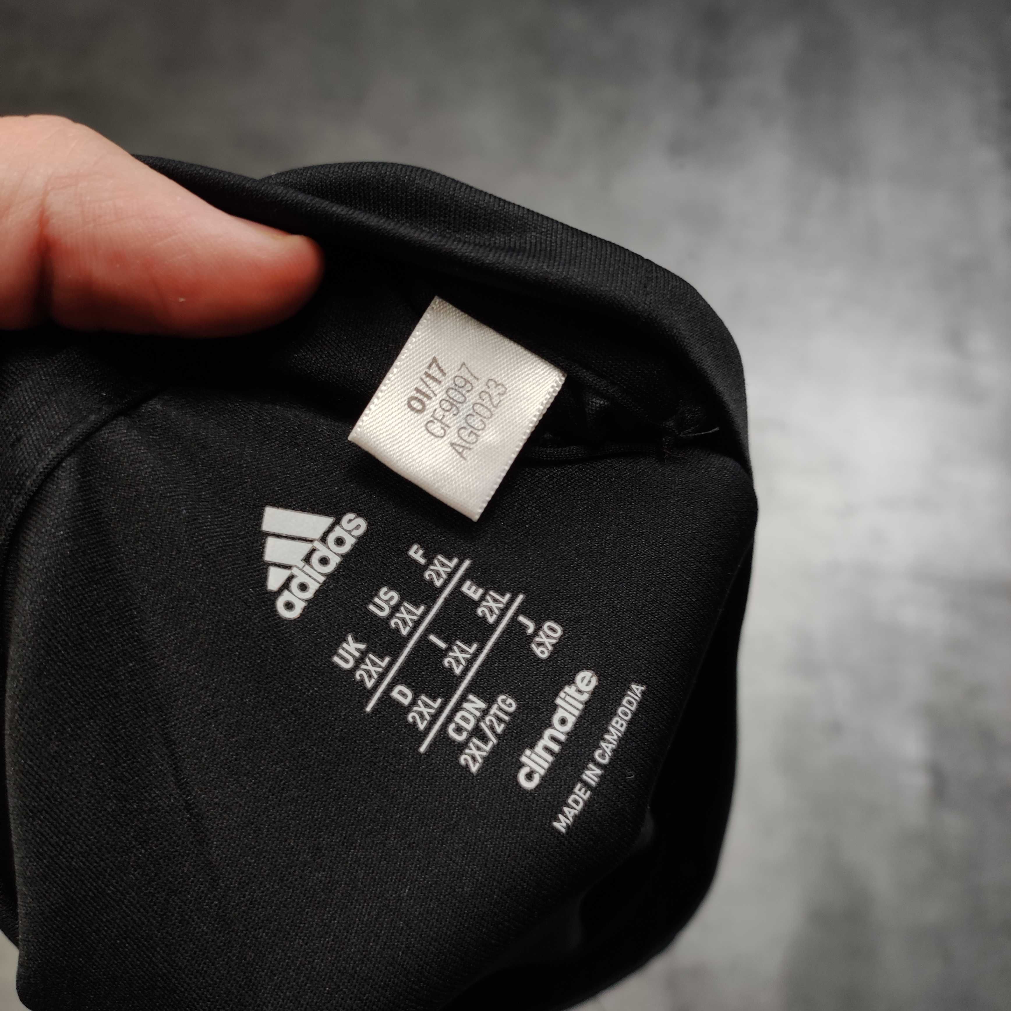MĘSKA Koszulka Sportowa Duża 3 Paski Adidas ClimaCool Treningowa Logo