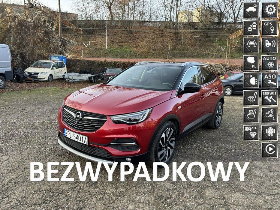 Opel Grandland X 1.6TURBO-180km-Automat-Serwisowan-Navi-Kamera 366-Skóry-2xPDC-Ful LED