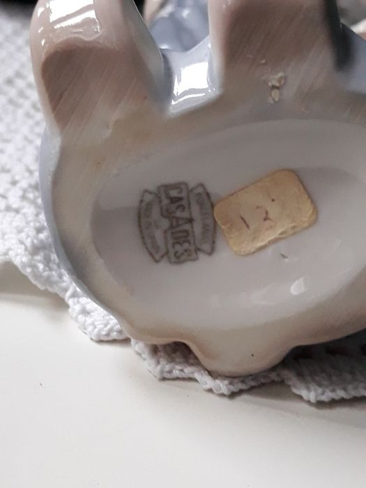 Hiszpańska porcelanowa figurka klauna sygnowana Casades