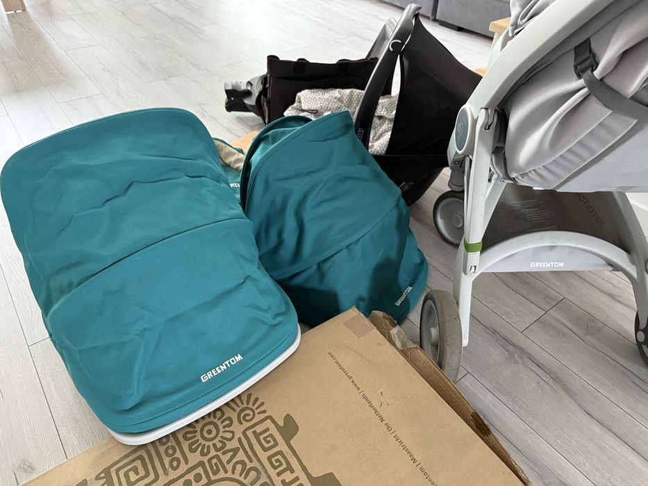 Wózek Greentom 3w1 fotelik maxi cosi z bazą dodstki