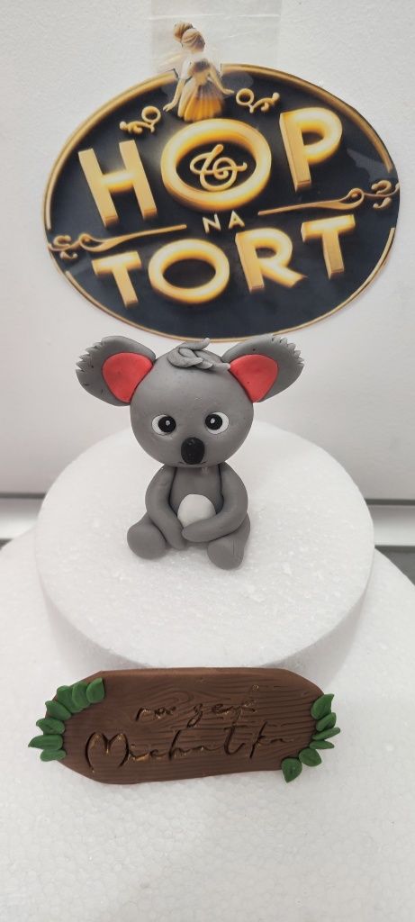 Koala ozdoba figurka z masy cukrowej na tort urodziny