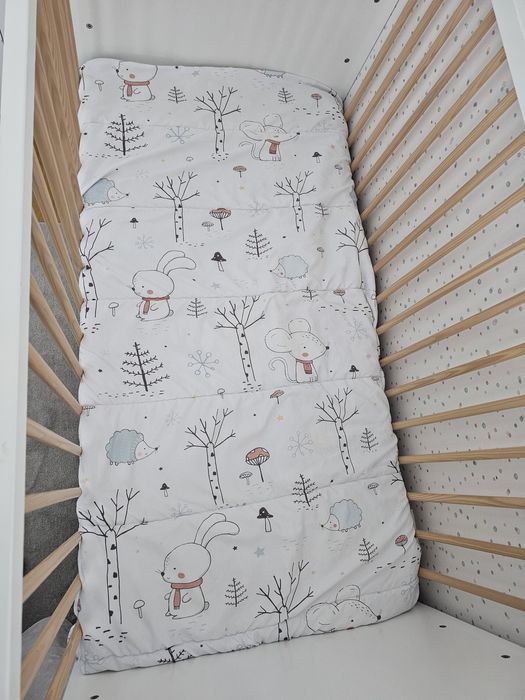 Cama / berço 3 em 1, 120x60 cm Zy Baby+ colchao ortopedico + edredão